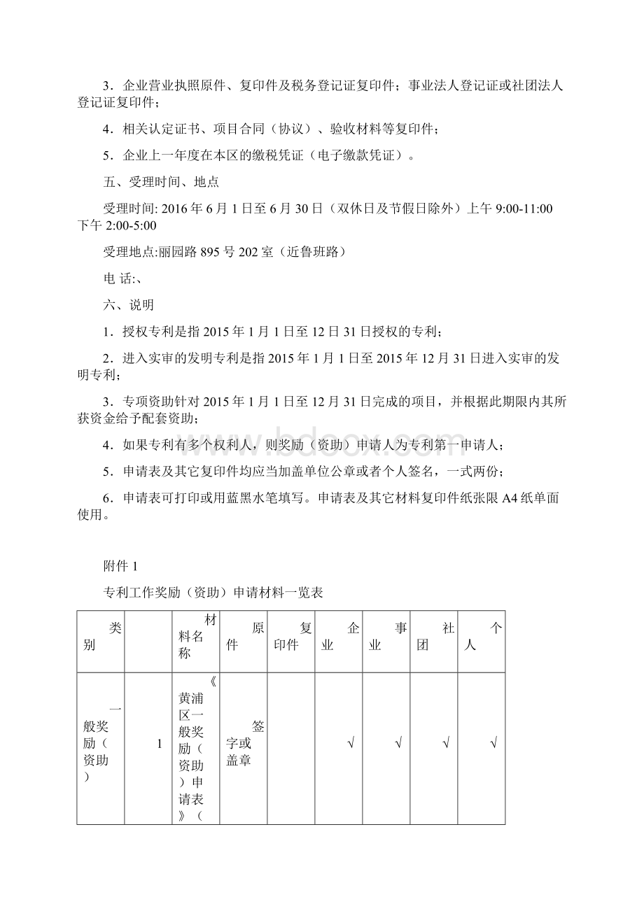 《黄浦区专利工作奖励资助标准及申报要求》.docx_第3页