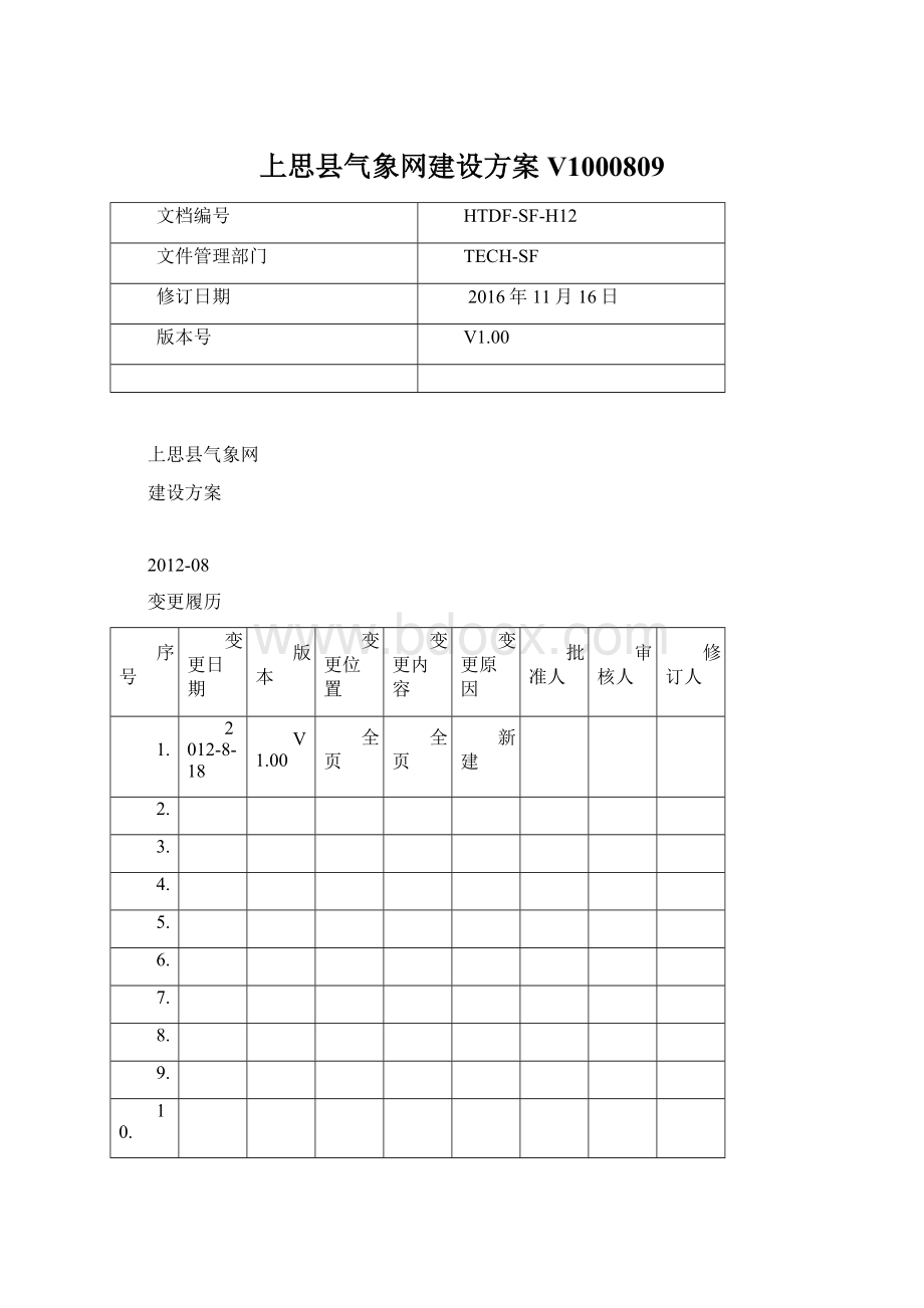 上思县气象网建设方案V1000809.docx