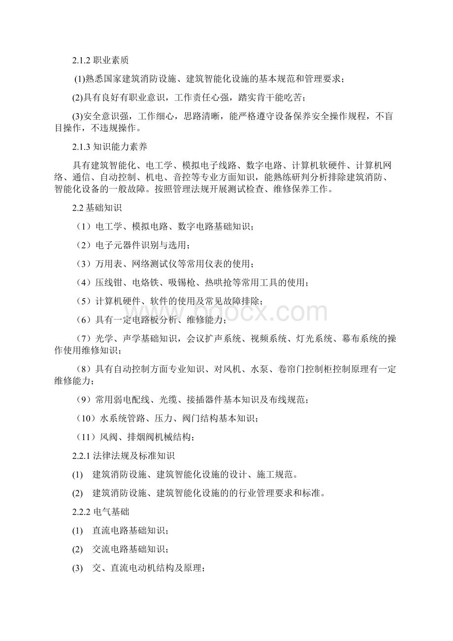 弱电技术维修工职业标准Word格式文档下载.docx_第3页