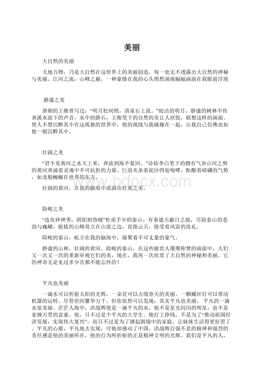 美丽Word格式.docx_第1页