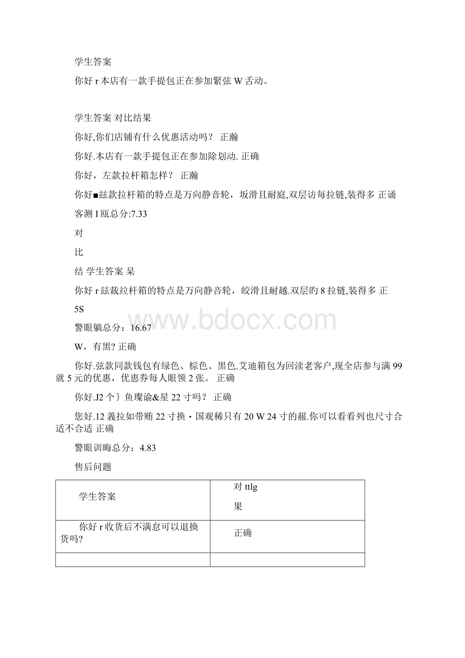 实训初级客服答案1+x网店运营初级.docx_第3页