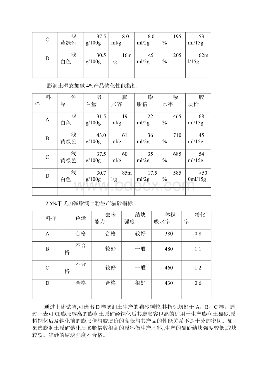 膨润土猫砂的加工与分析.docx_第3页