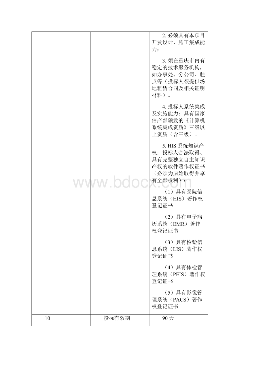 大渡口区第一人民医院信息管理系统软件招标文件.docx_第2页