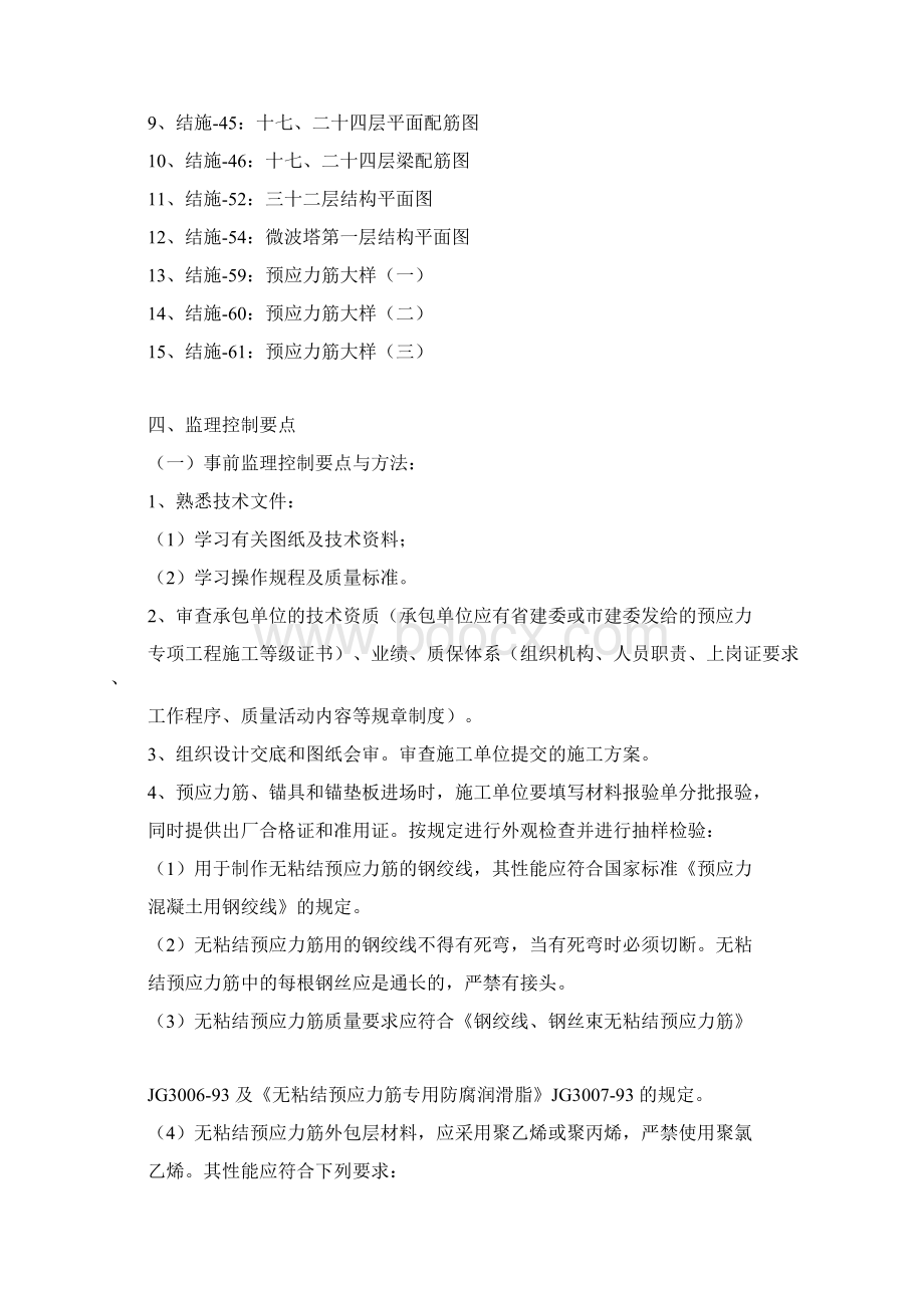 无粘结预应力混凝土结构工程监理细则11页.docx_第3页