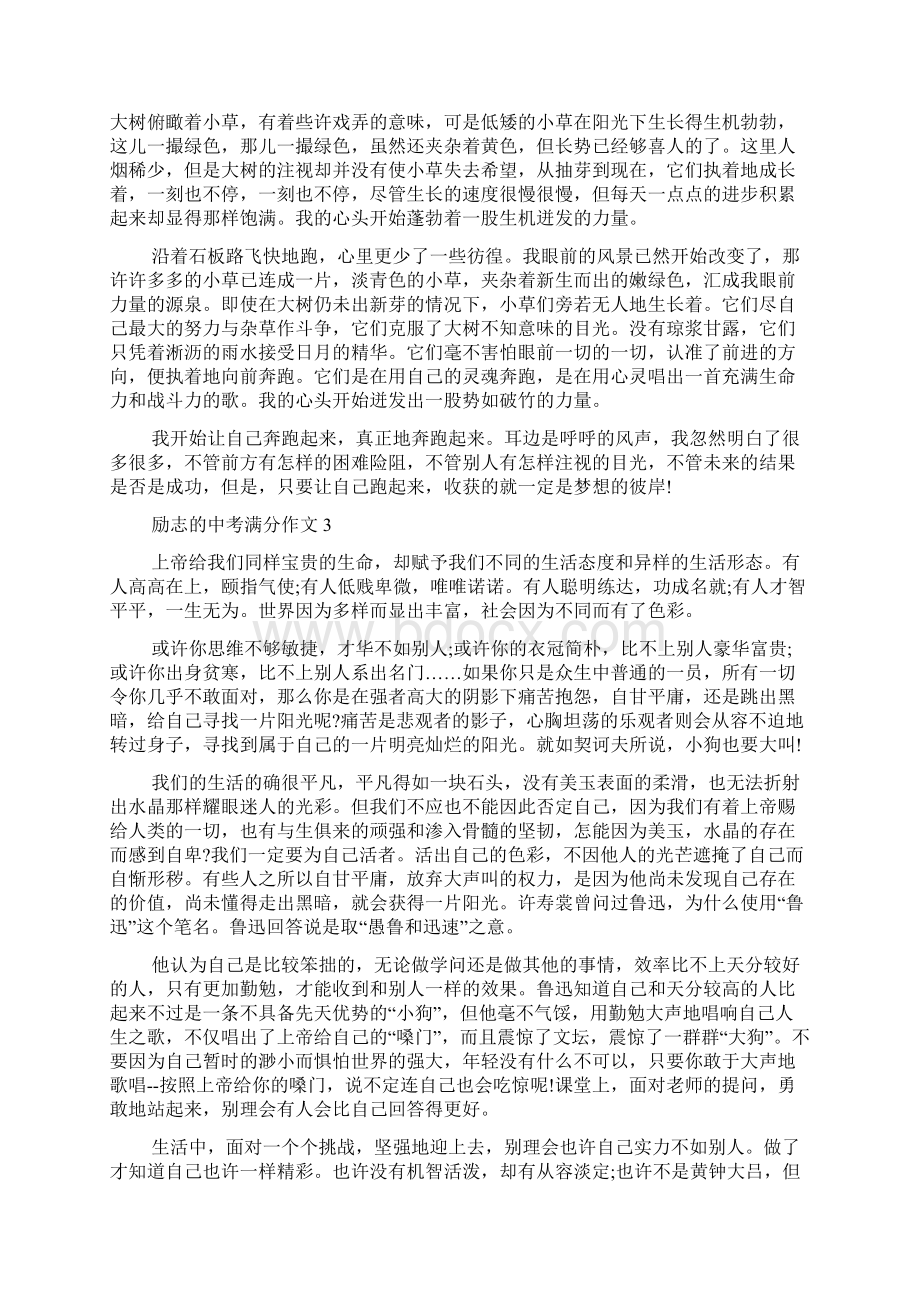 励志的中考满分作文.docx_第2页