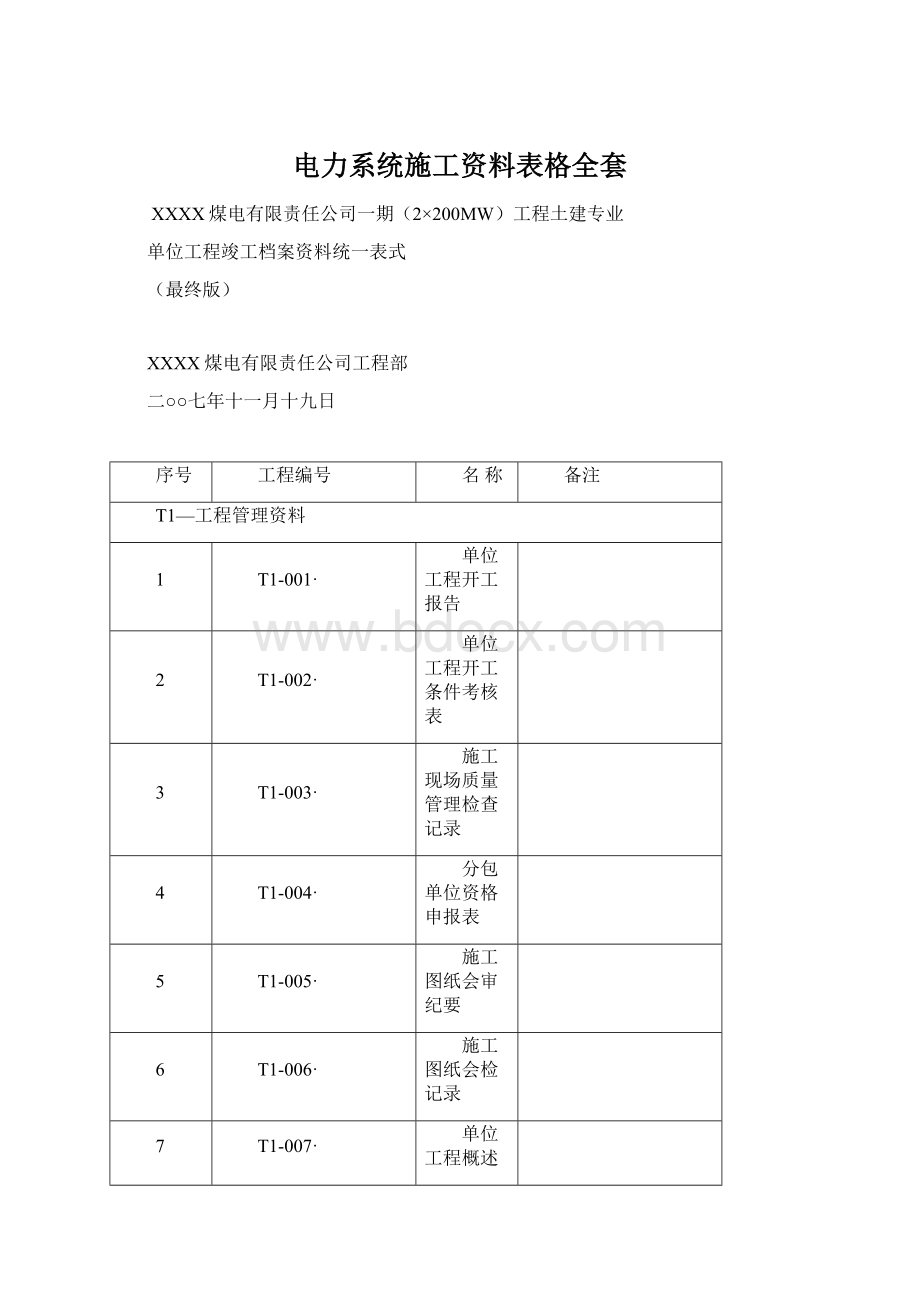 电力系统施工资料表格全套Word格式文档下载.docx_第1页