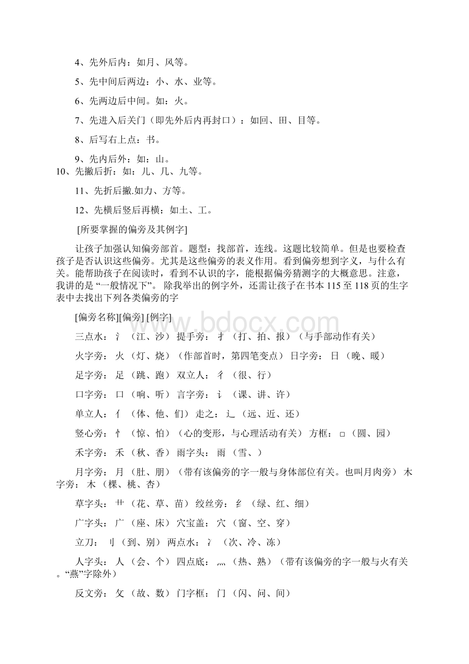 部编版一年级语文上册全册复习知识点15页精选Word下载.docx_第2页