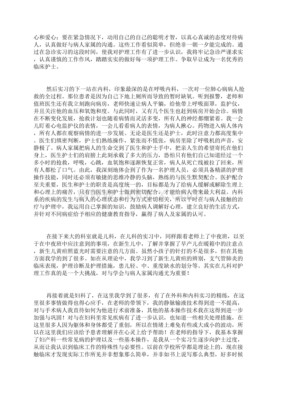 护理实习总结合集九篇Word文档格式.docx_第2页