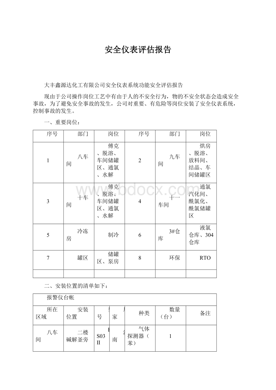 安全仪表评估报告.docx_第1页