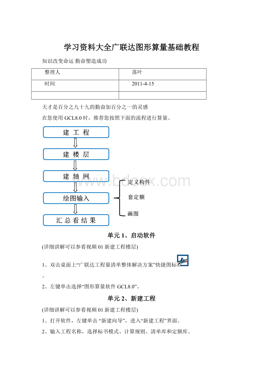 学习资料大全广联达图形算量基础教程.docx