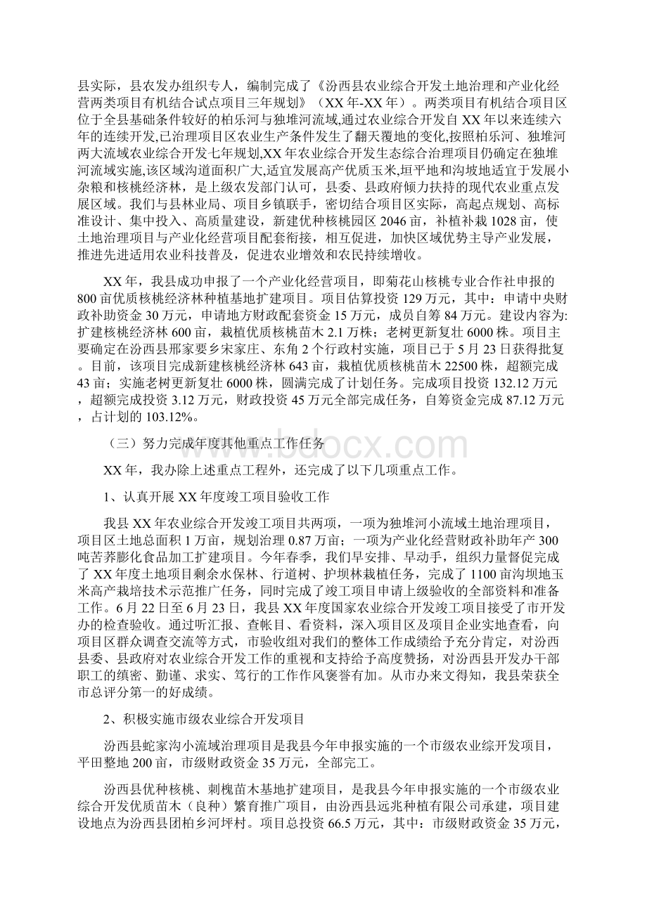 农发办年度工作总结范文与农发行年度总结范文汇编doc.docx_第3页