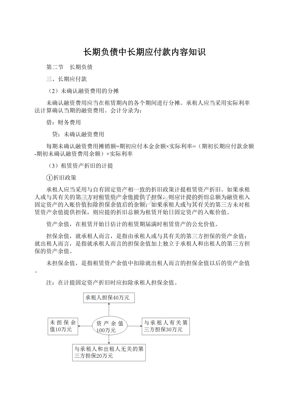 长期负债中长期应付款内容知识Word文件下载.docx