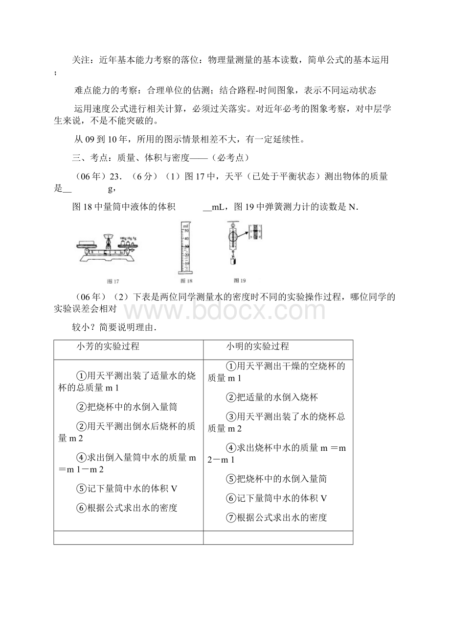 中考近五年力学考点试题Word文档下载推荐.docx_第3页