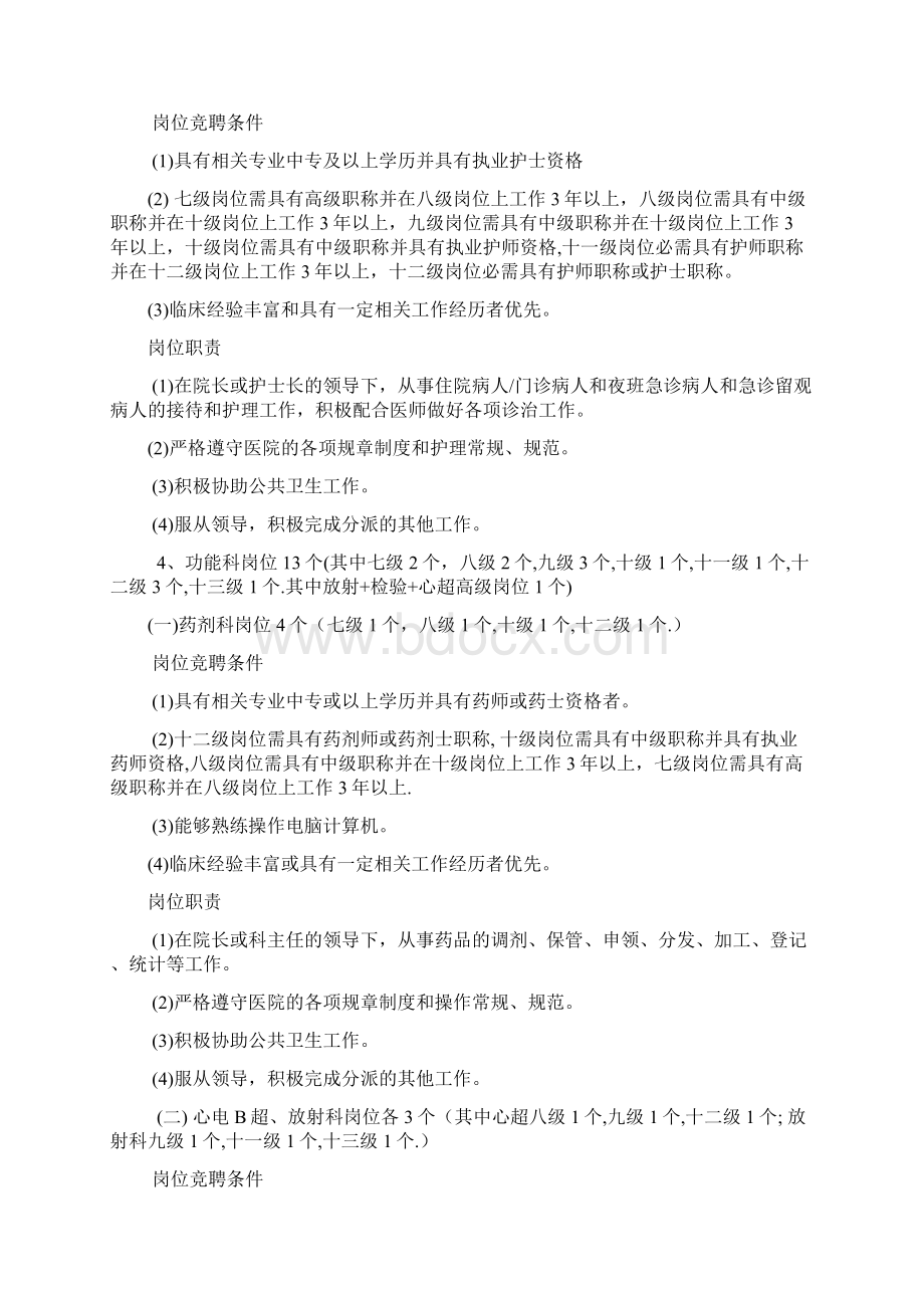 青墩卫生院全员竞聘上岗实施方案.docx_第3页