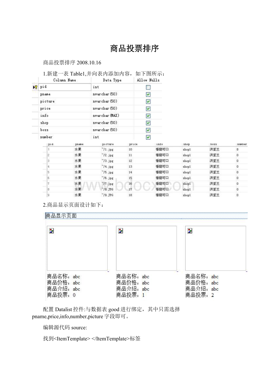 商品投票排序Word文档格式.docx_第1页