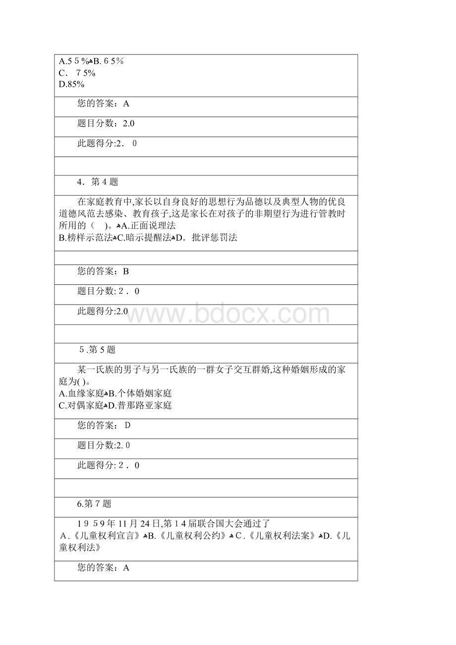 《学前儿童家庭教育》平时作业.docx_第2页