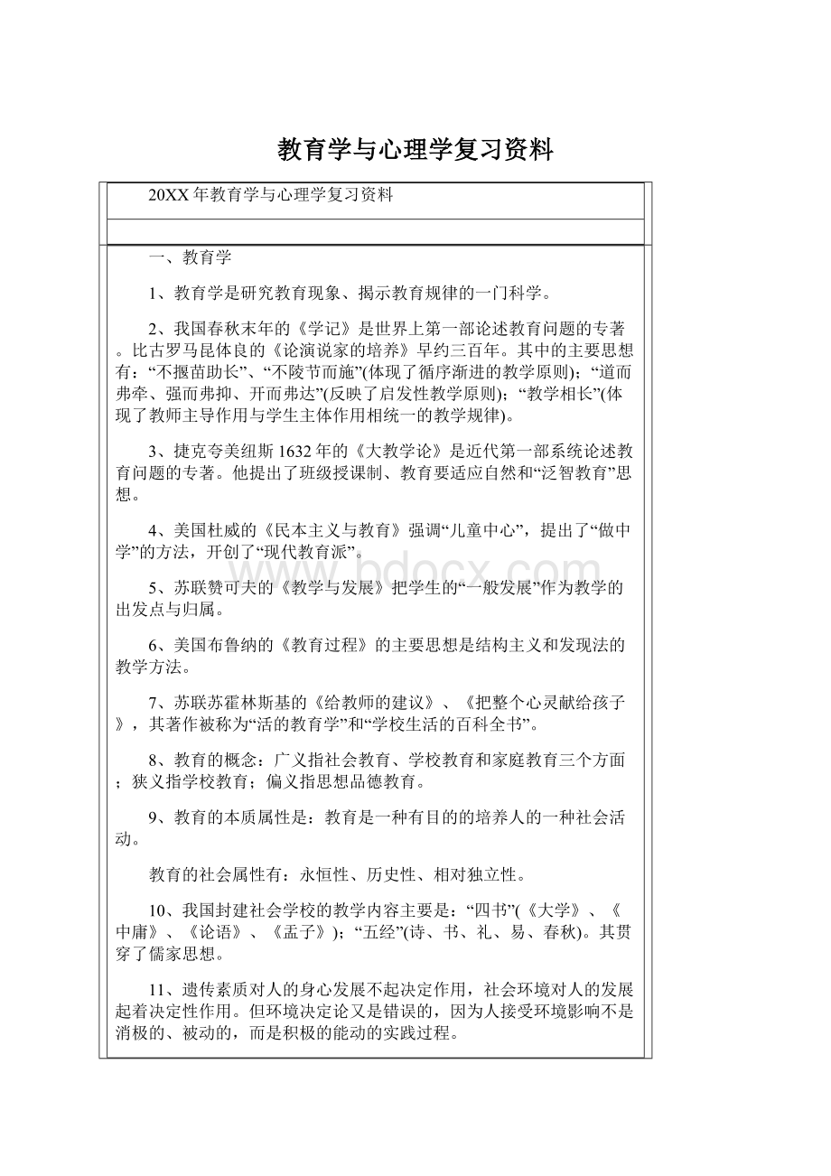 教育学与心理学复习资料.docx