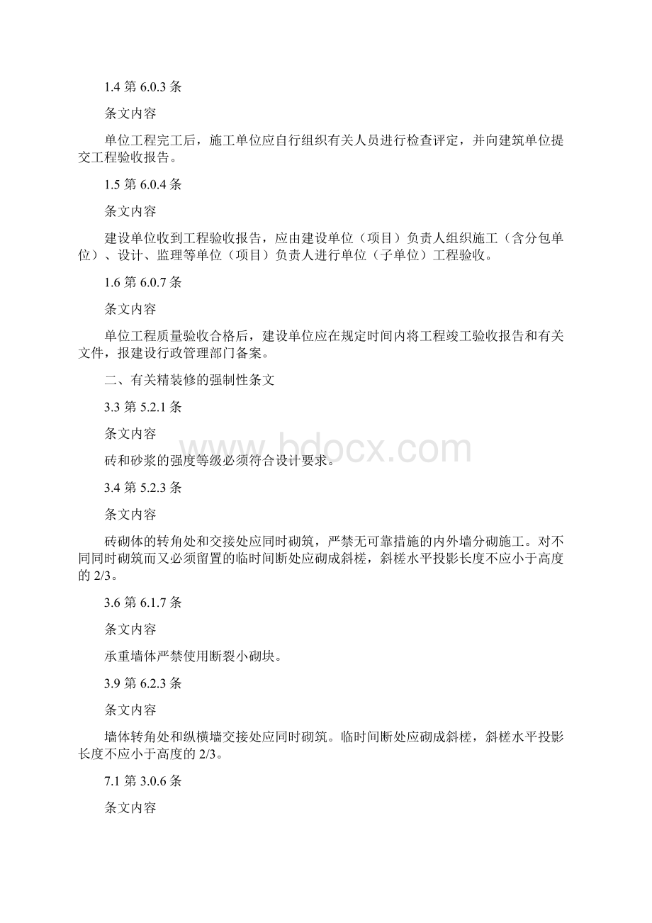 国家规范规定的强制性条文与精装修工程有关部分.docx_第2页