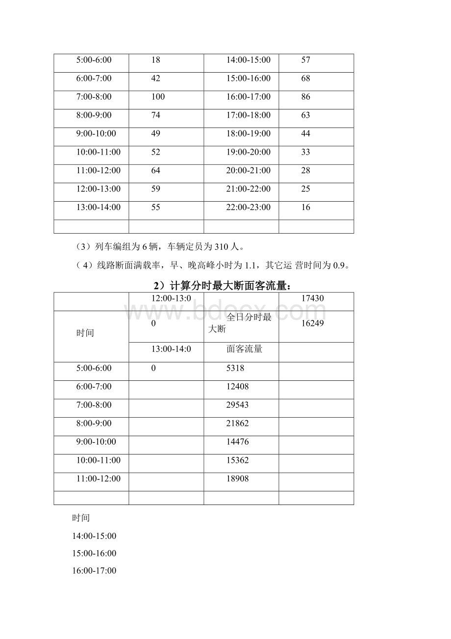 全日行车计划与计算客流量结合的例题Word文档下载推荐.docx_第2页