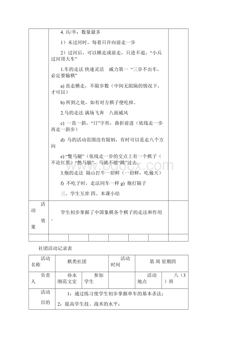 象棋社团活动记录表Word下载.docx_第2页