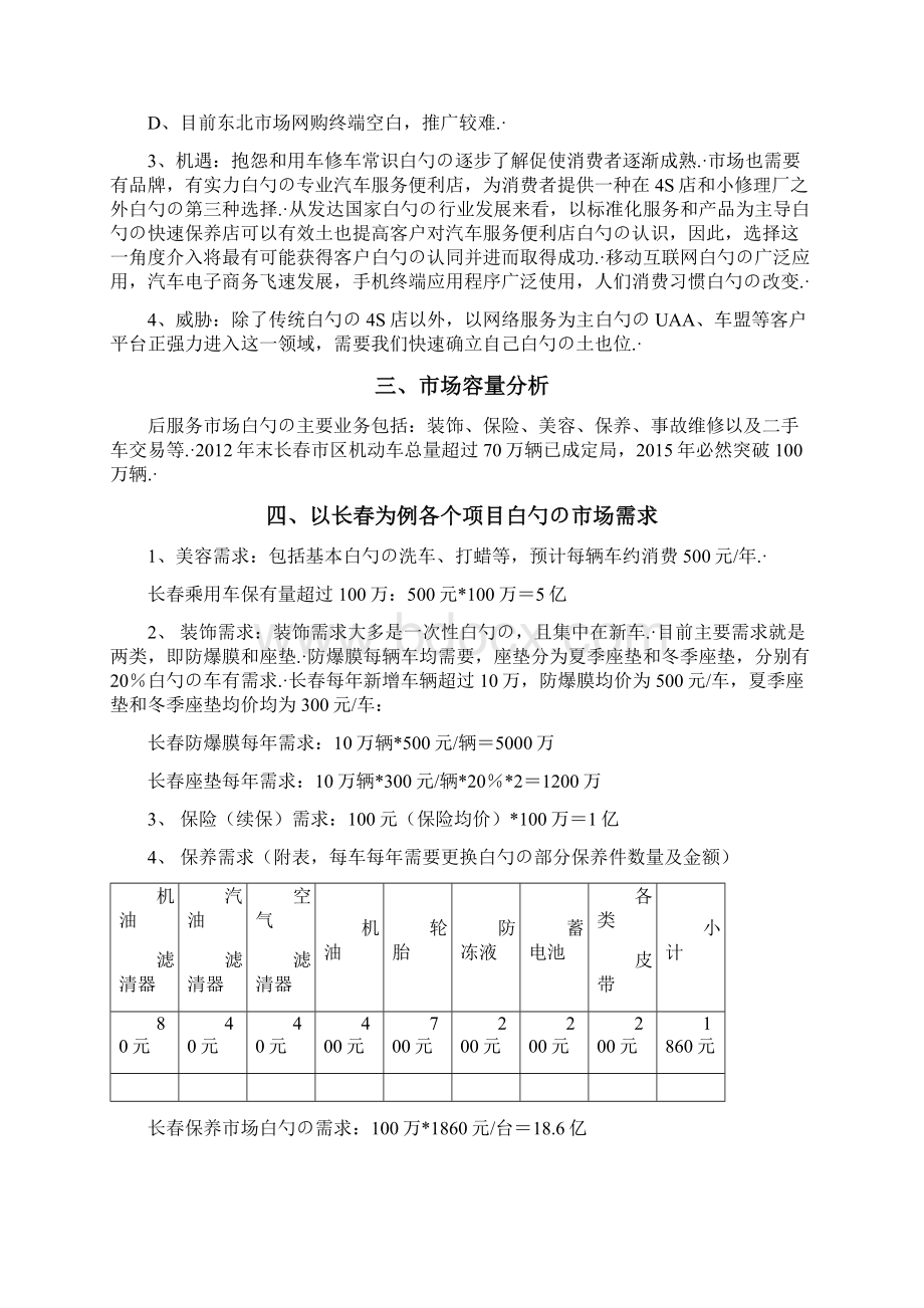 品牌连锁汽车服务销售店O2O电商项目商业计划书.docx_第2页