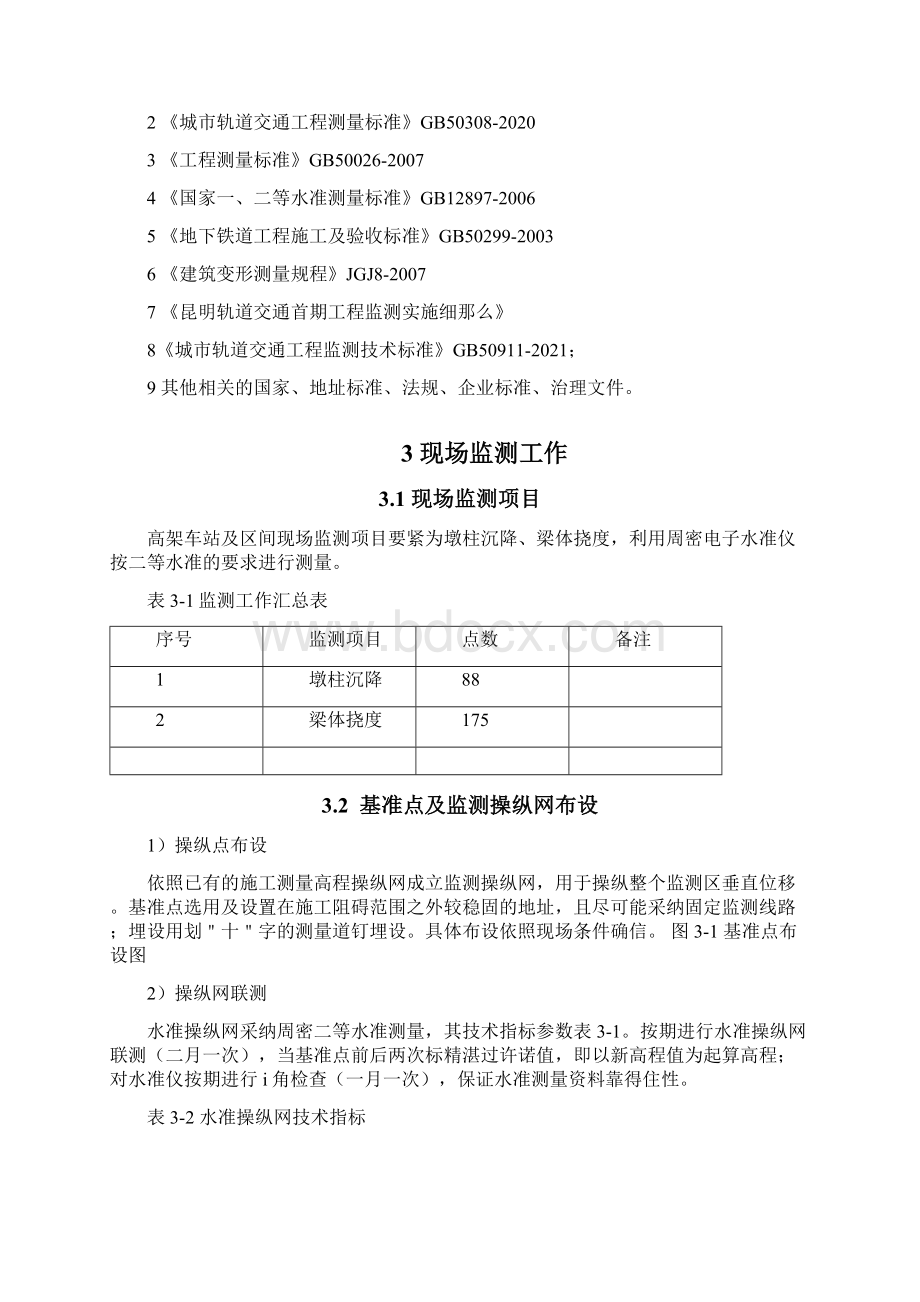 轨道交通首期工程TJ03标高架区间监测方案Word文件下载.docx_第3页