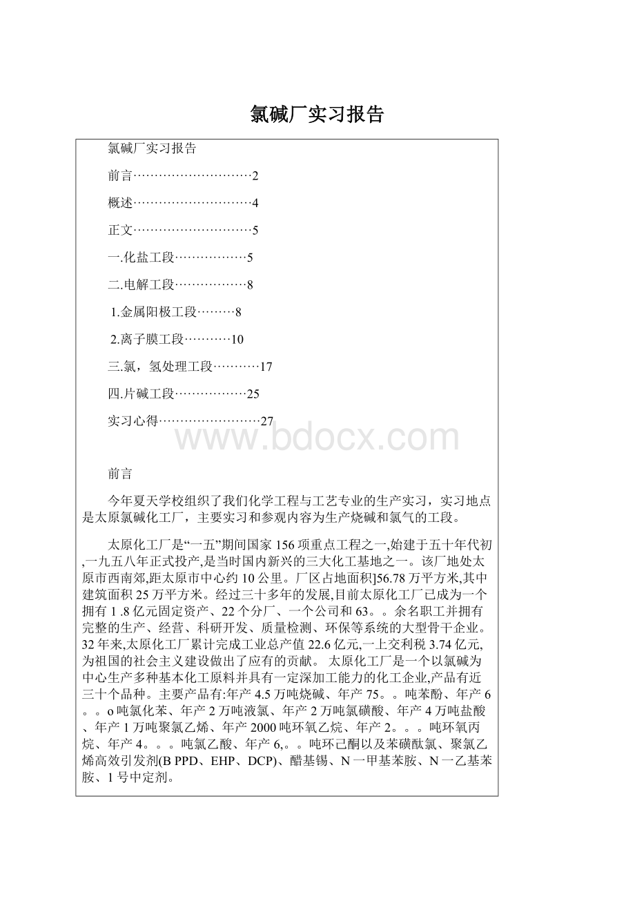 氯碱厂实习报告Word下载.docx