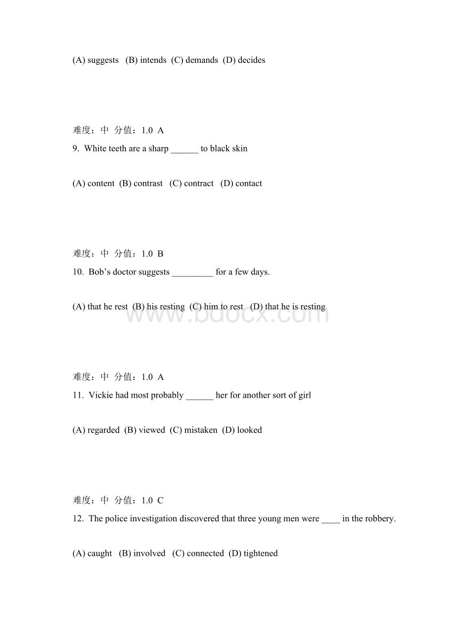 武汉理工大学大学英语3专升本作业答案题库Word文档下载推荐.docx_第3页