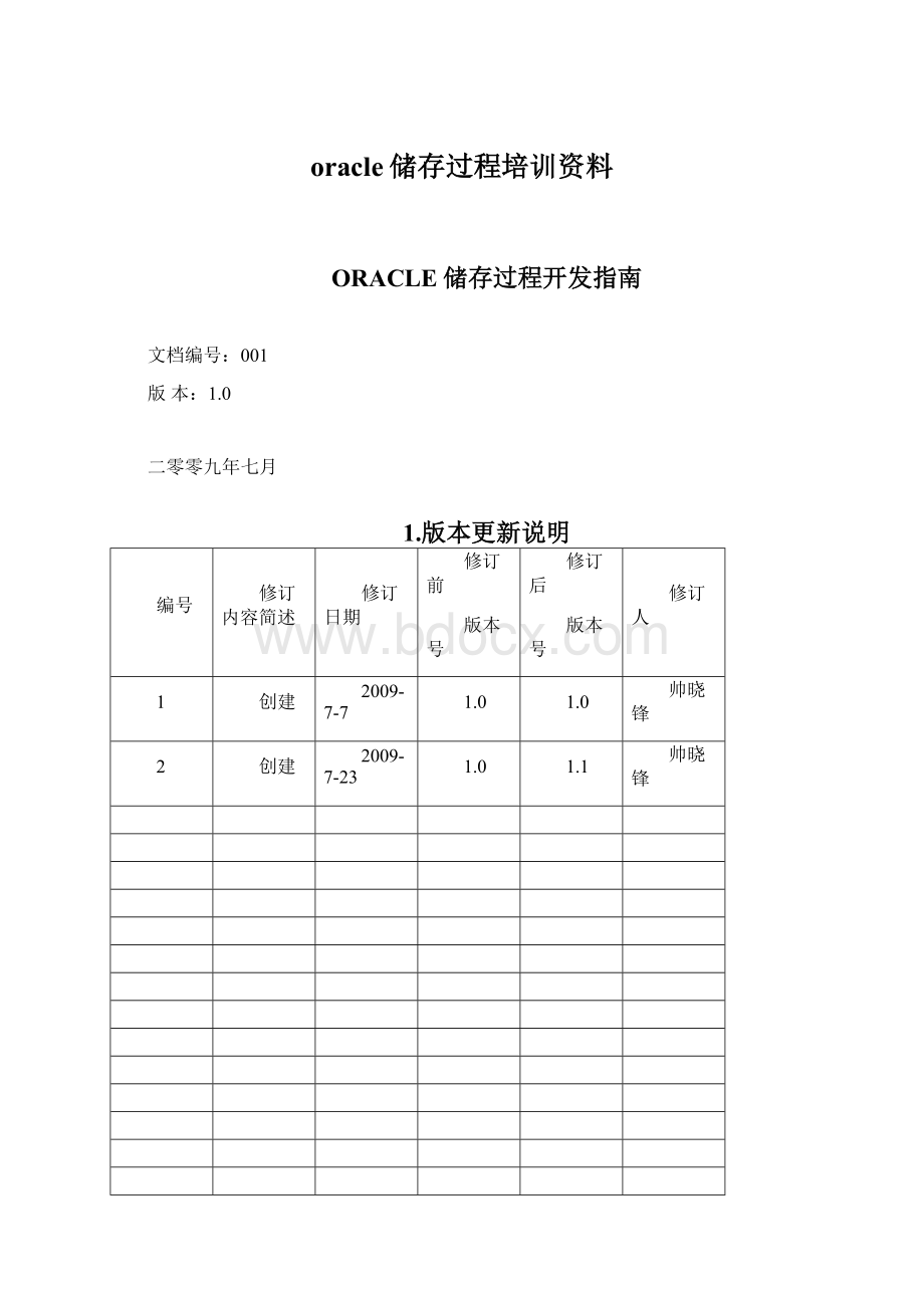 oracle储存过程培训资料Word格式.docx_第1页