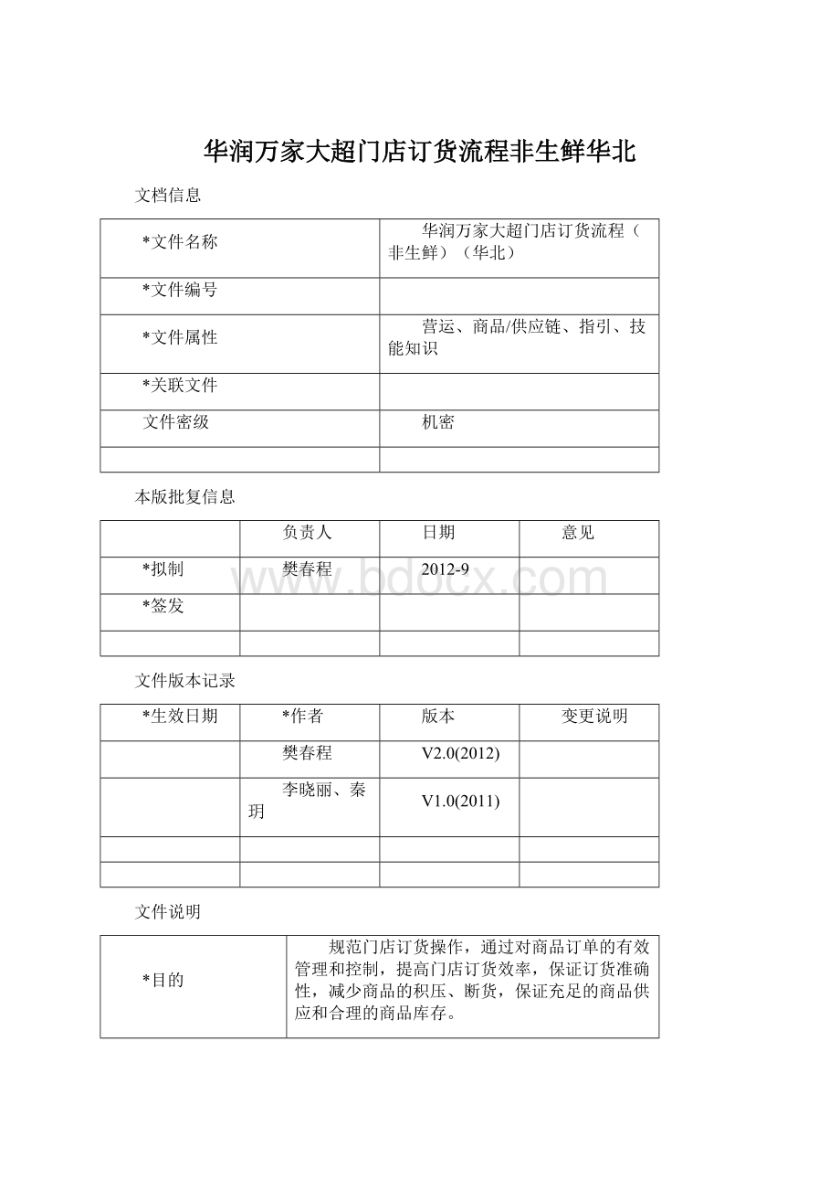 华润万家大超门店订货流程非生鲜华北.docx_第1页