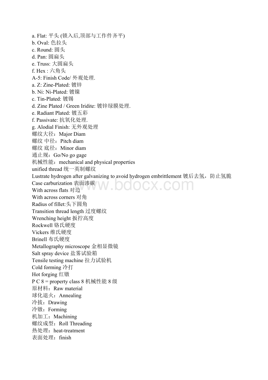 关于螺丝的中英文对照25页word资料.docx_第3页