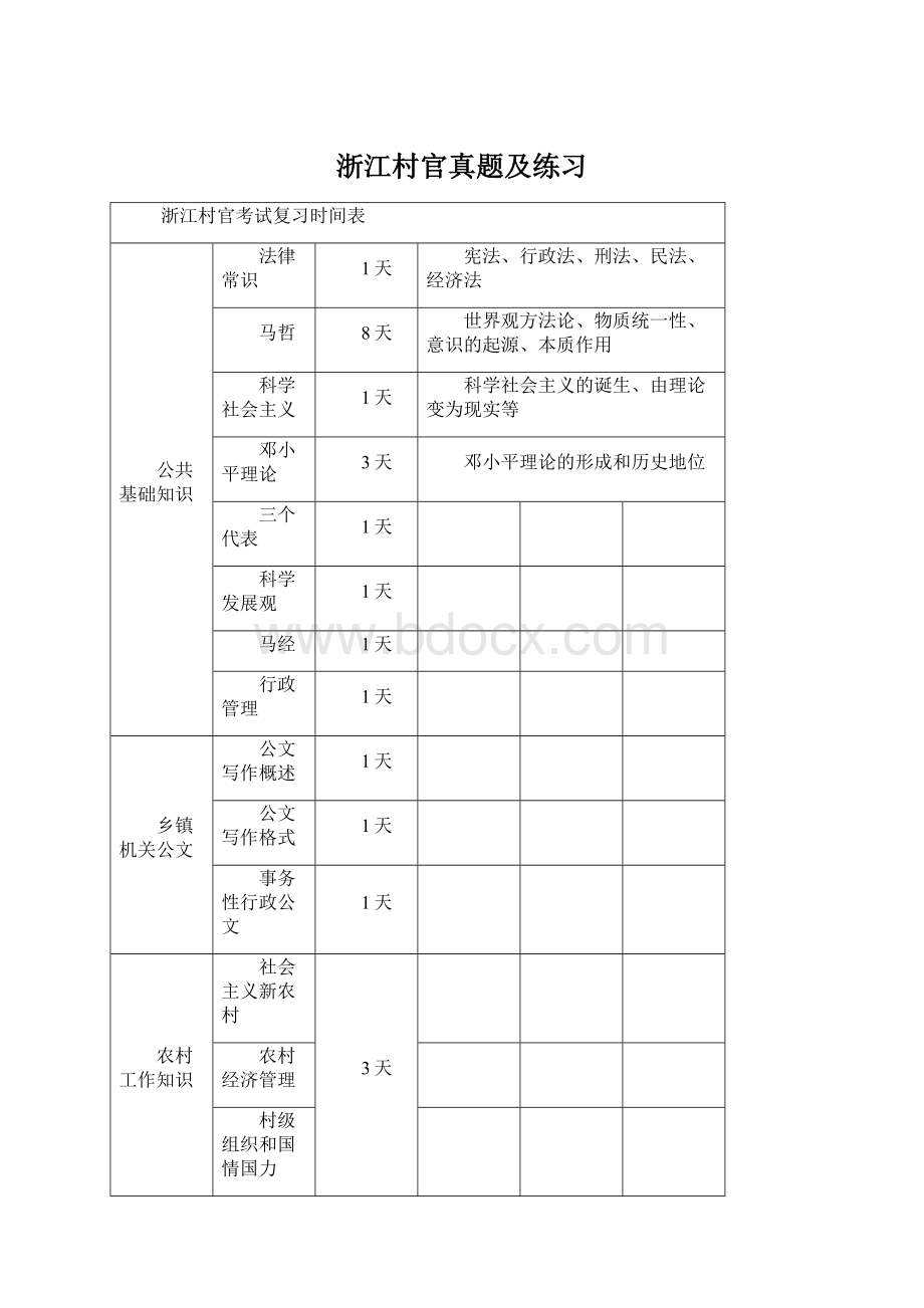 浙江村官真题及练习.docx