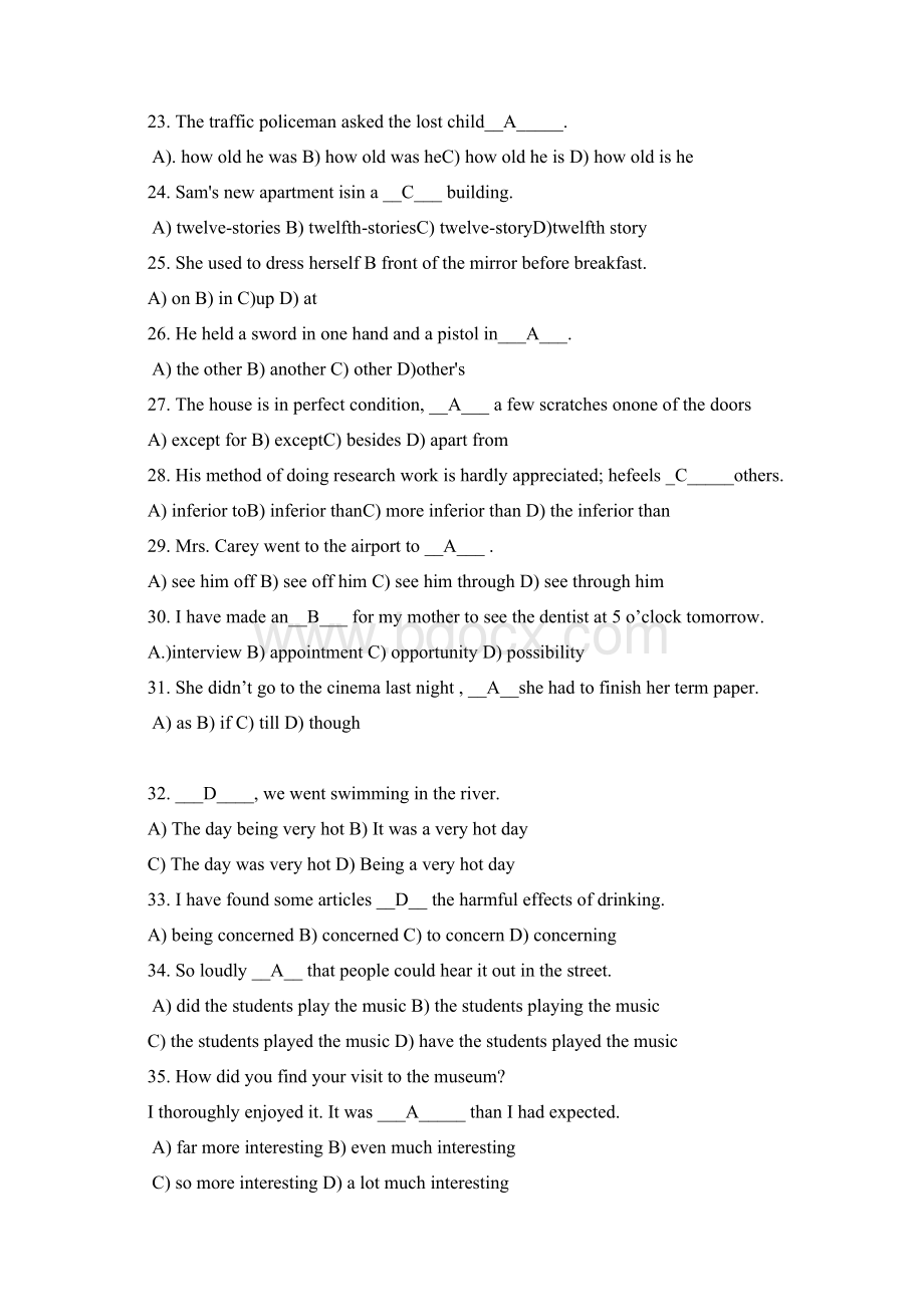 大学英语习题及答案Word文档格式.docx_第2页