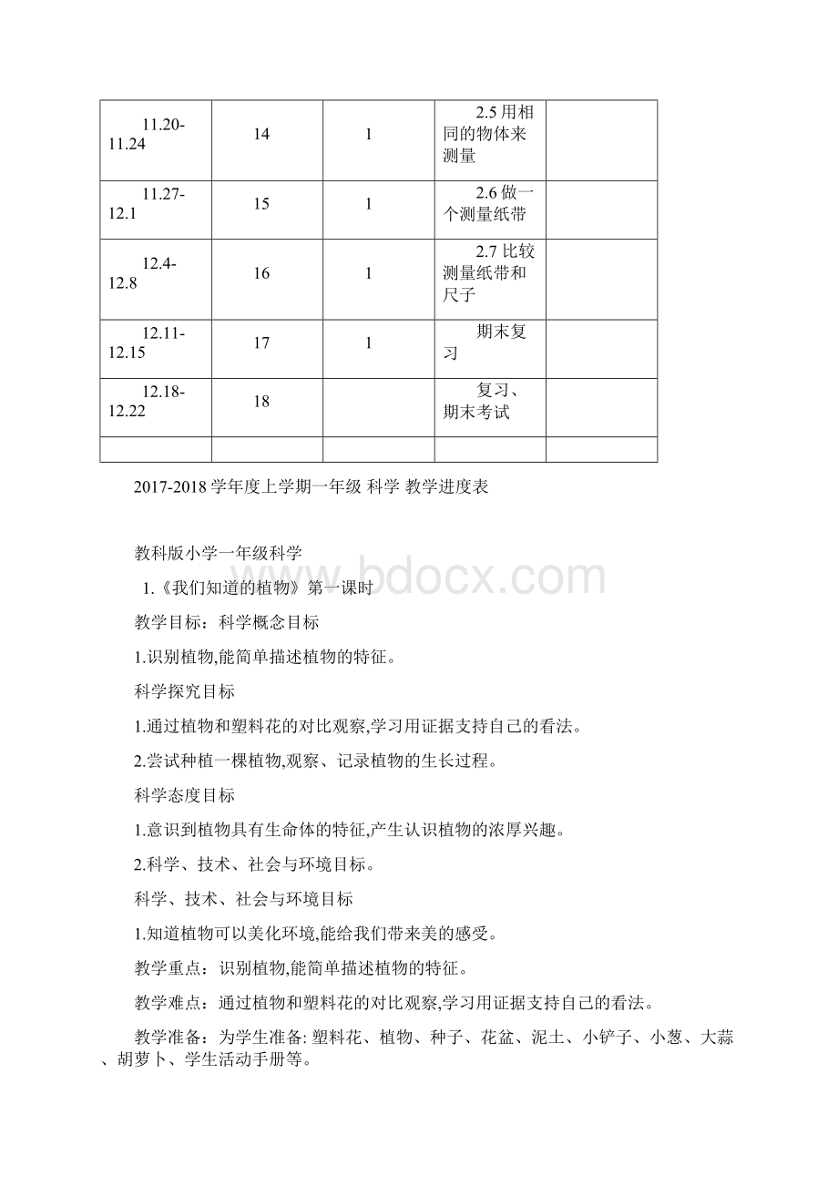 一年级上册科学教案全册 教科版Word下载.docx_第2页