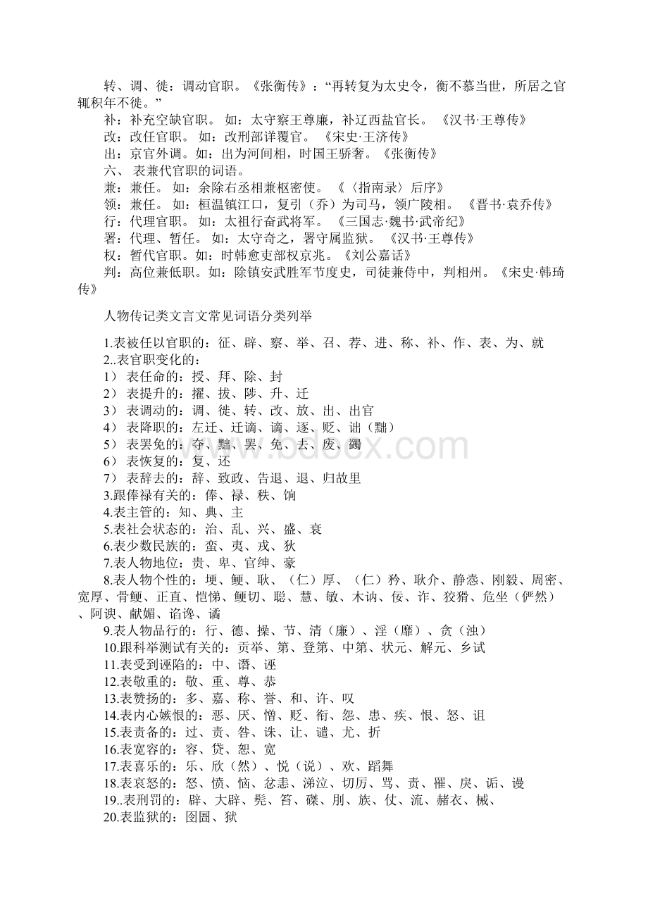 表官职变动的文言词语集释.docx_第2页