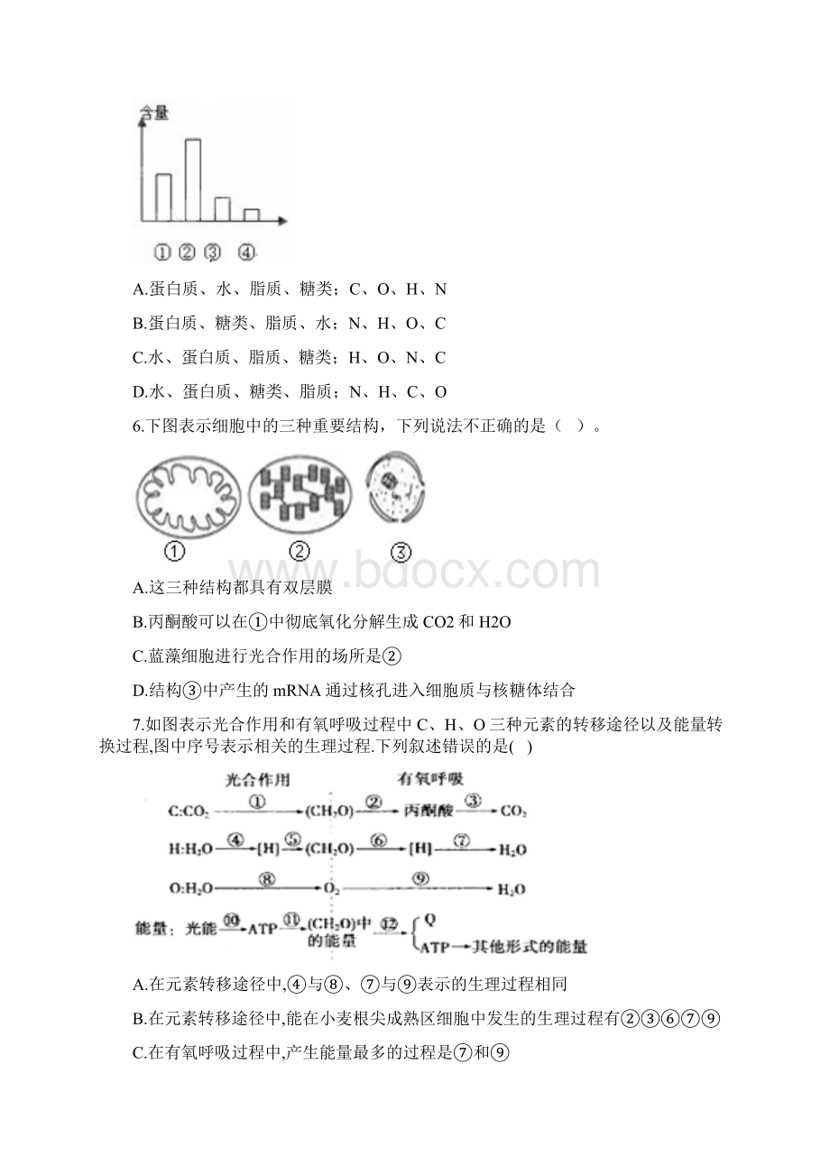 生物山西省怀仁县第八中学届高三上学期期中考试试题.docx_第2页