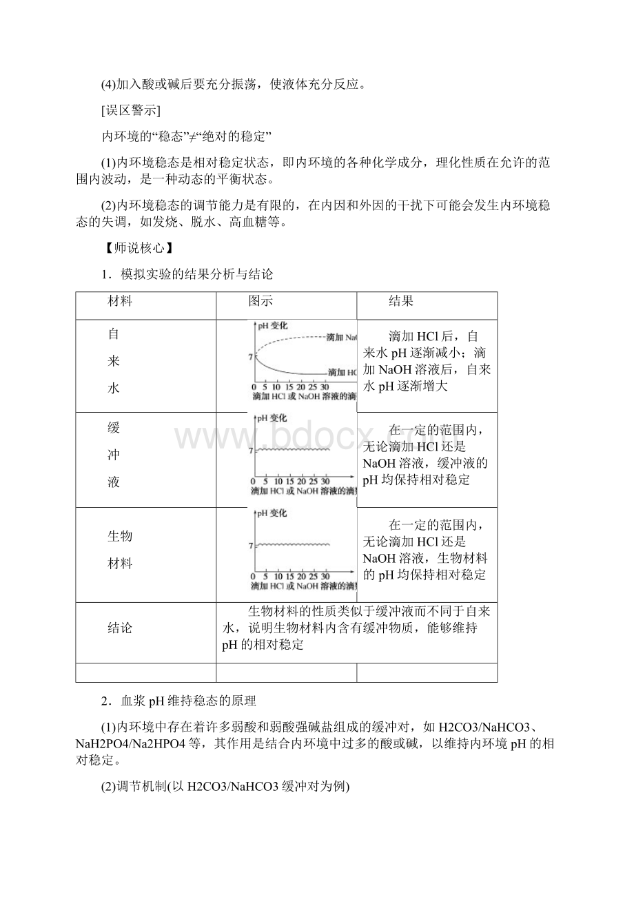 新教材学年生物选择性必修1学案12 内环境的稳态Word格式.docx_第3页