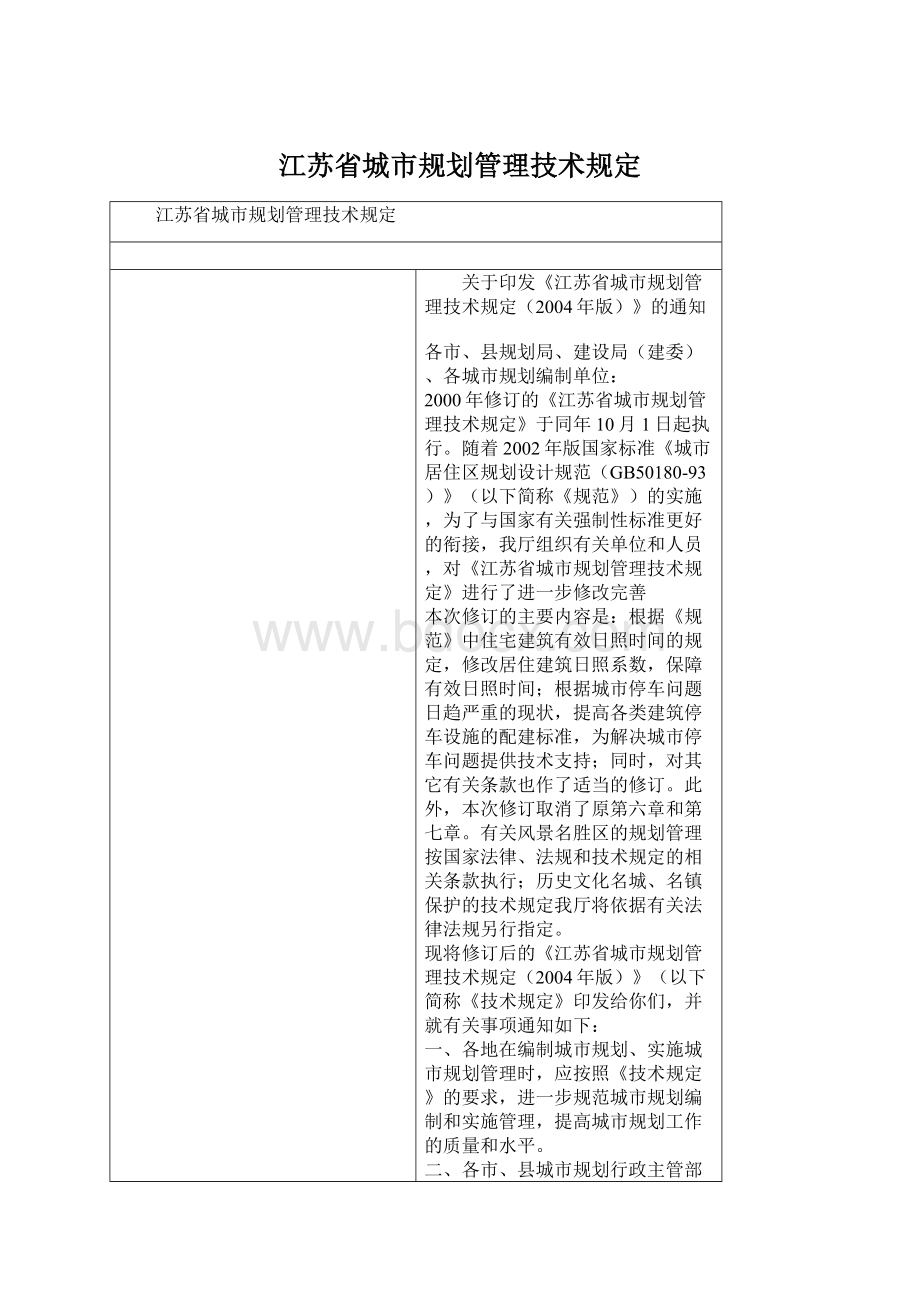 江苏省城市规划管理技术规定.docx