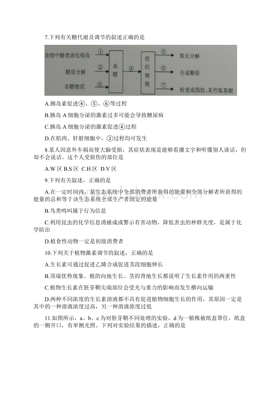 广西钦州市学年高一下学期期末考试生物试题含答案.docx_第3页