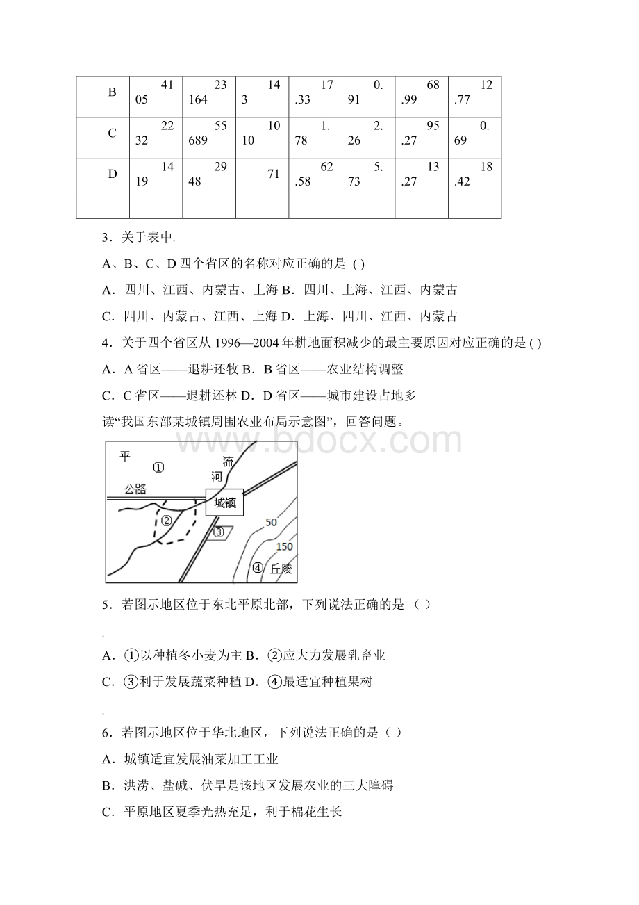 江西省宜春市学年高二地理月考试题文档格式.docx_第2页