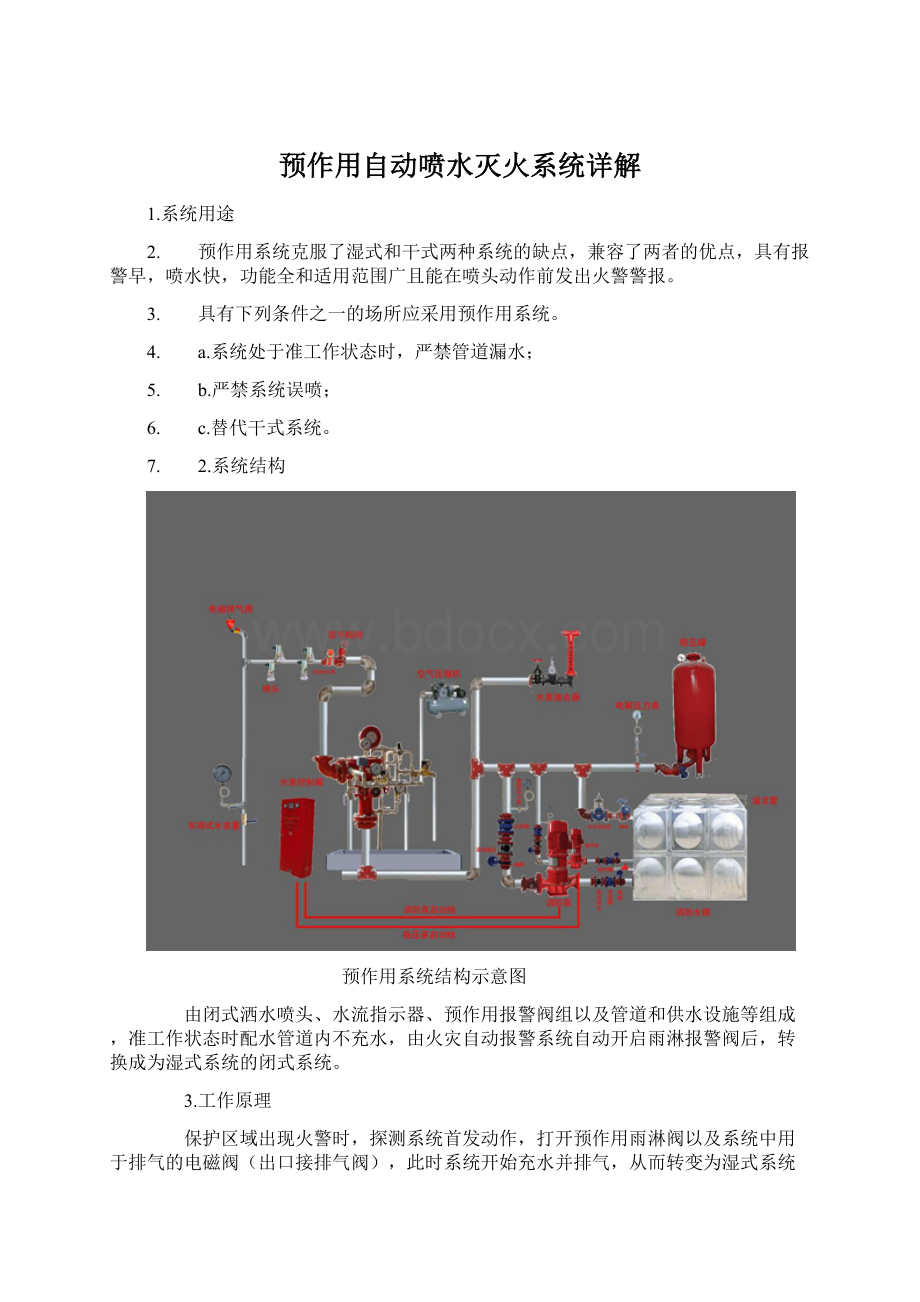 预作用自动喷水灭火系统详解Word格式.docx