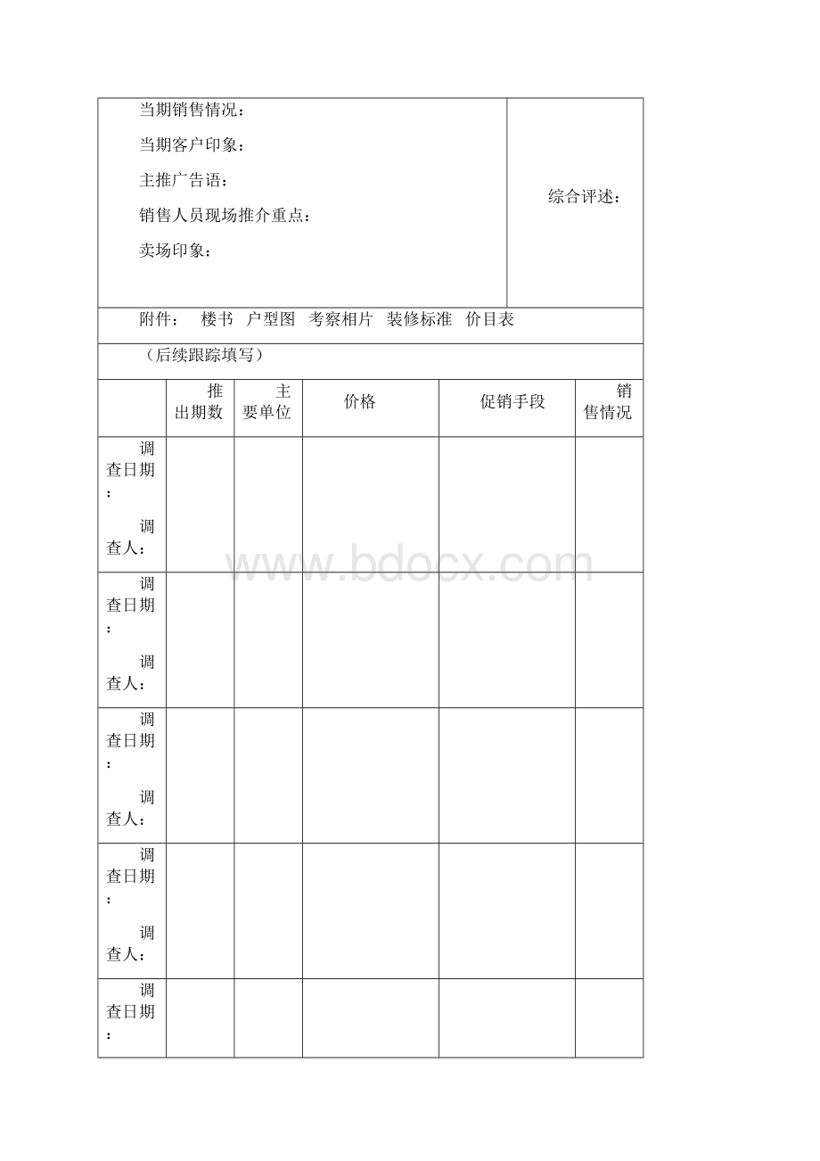 营销策划中海地产营销策划部全套表格Word格式文档下载.docx_第2页