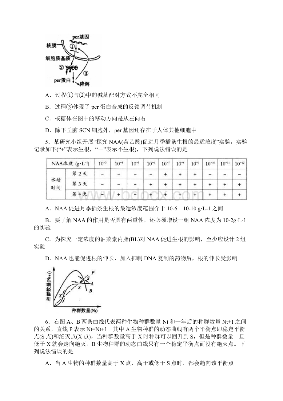 山东省泰安市届高三第二次模拟考试理科综合试题.docx_第2页