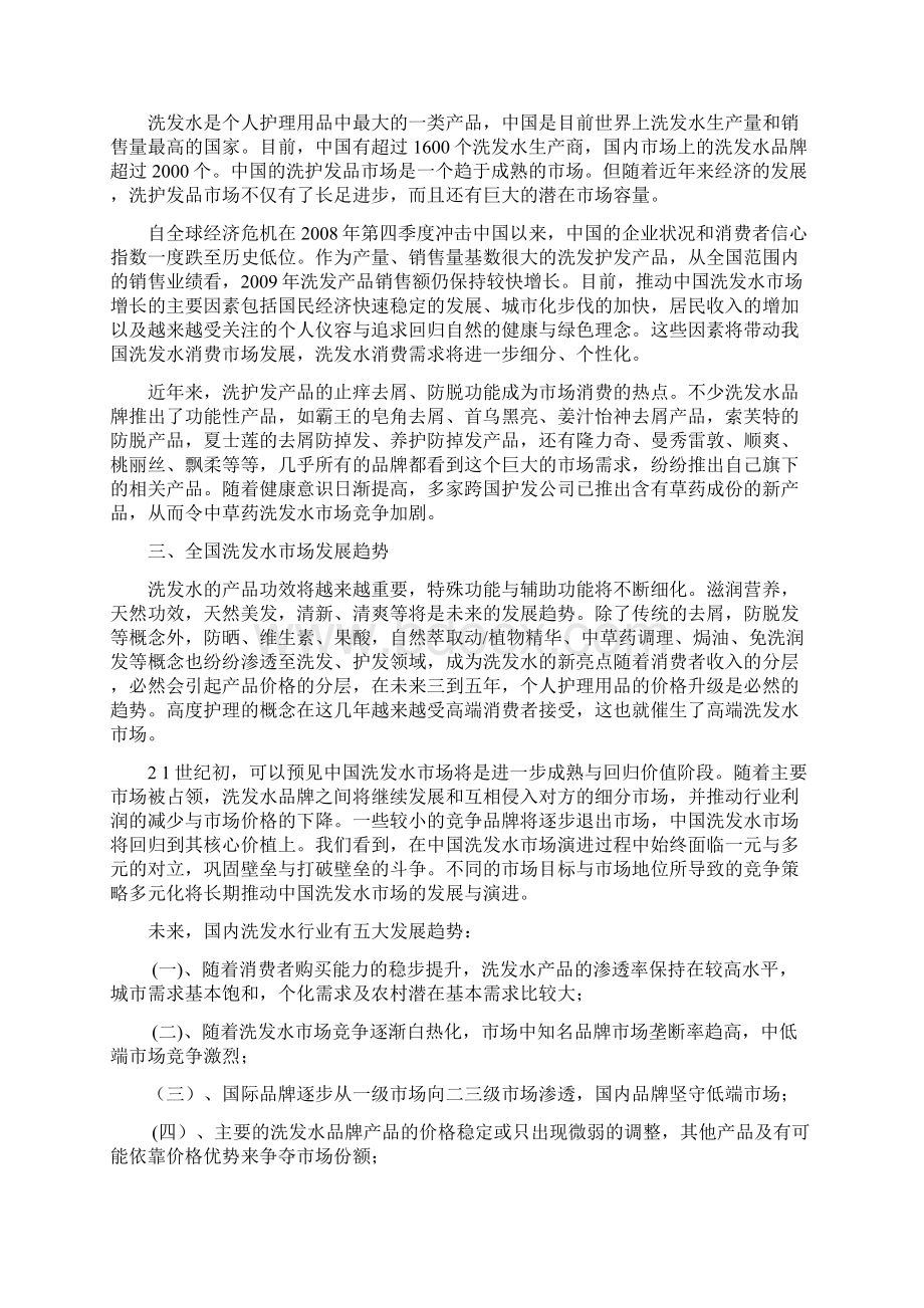 西宝茶麸洗发水品牌策划方案Word文档下载推荐.docx_第3页