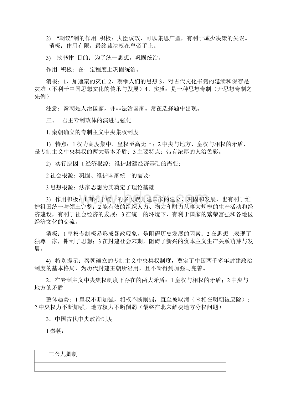 人教版高一历史必修一知识点总结一归纳复习资料大全重难点汇总.docx_第2页