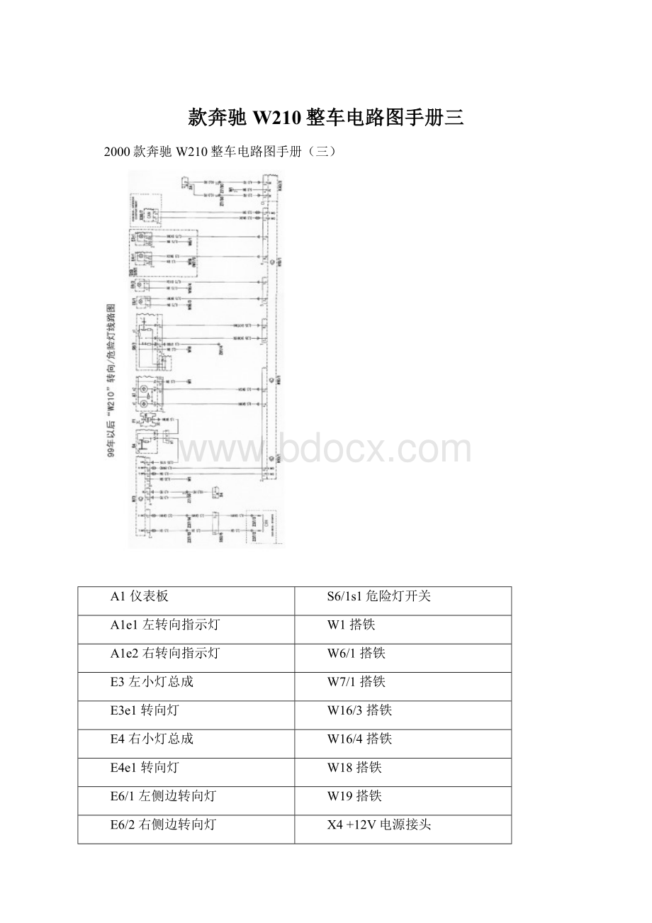 款奔驰W210整车电路图手册三.docx