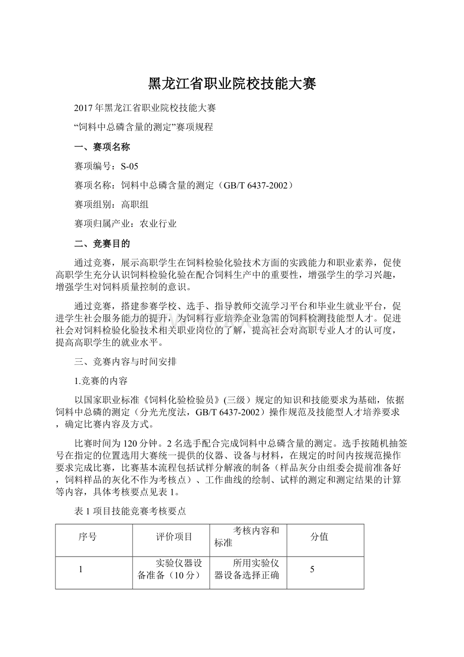 黑龙江省职业院校技能大赛Word文档下载推荐.docx_第1页