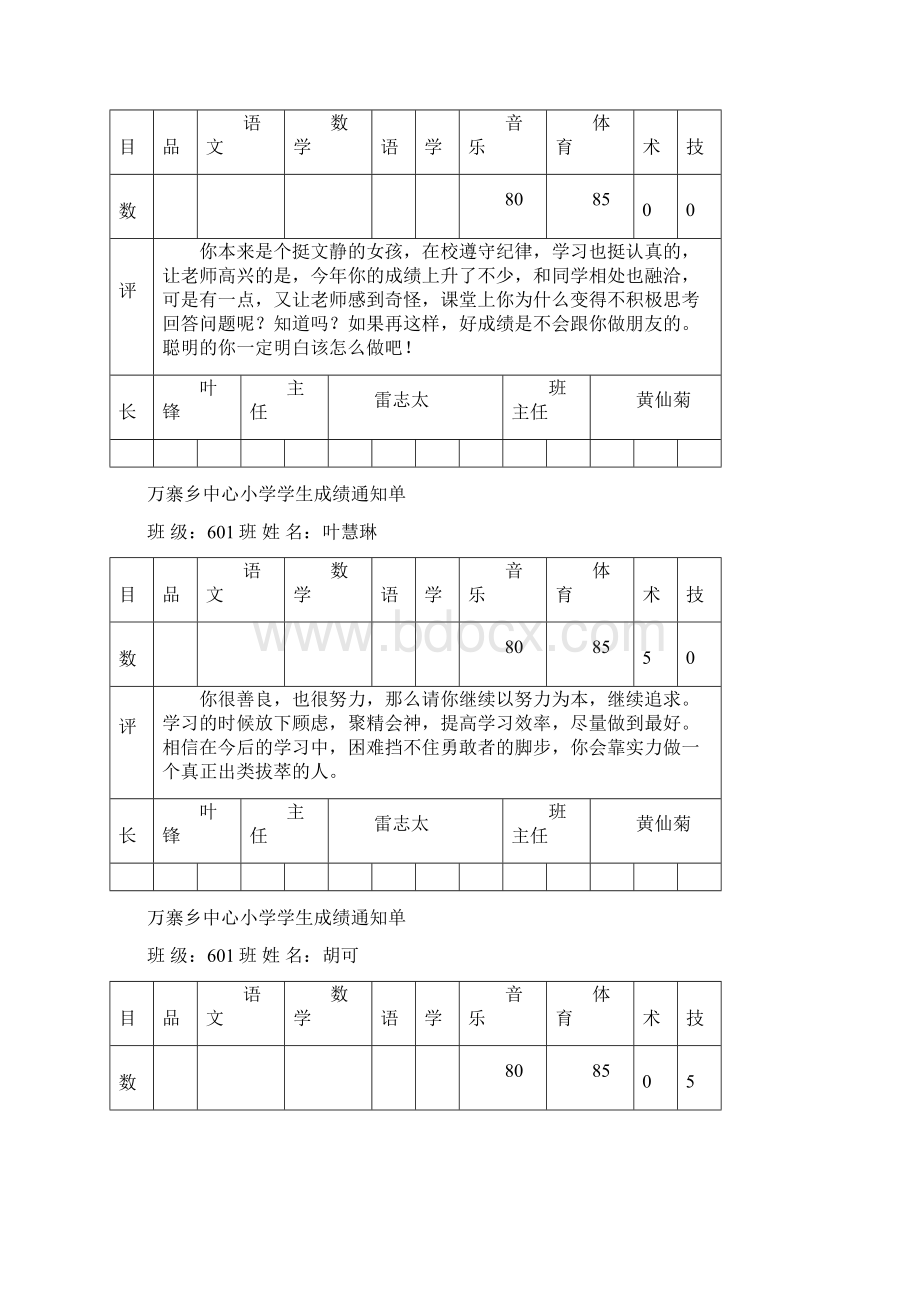 601班成绩单.docx_第2页