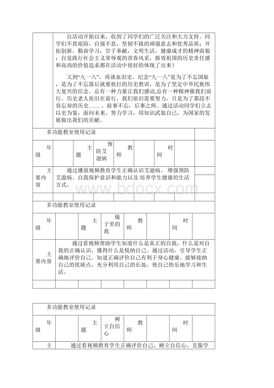 多功能教室使用记录资源应用Word格式文档下载.docx_第3页