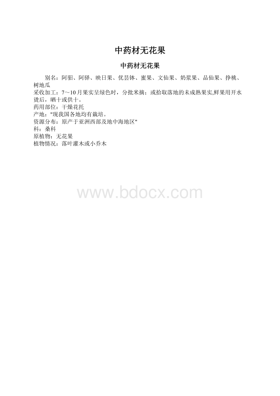 中药材无花果Word文档下载推荐.docx